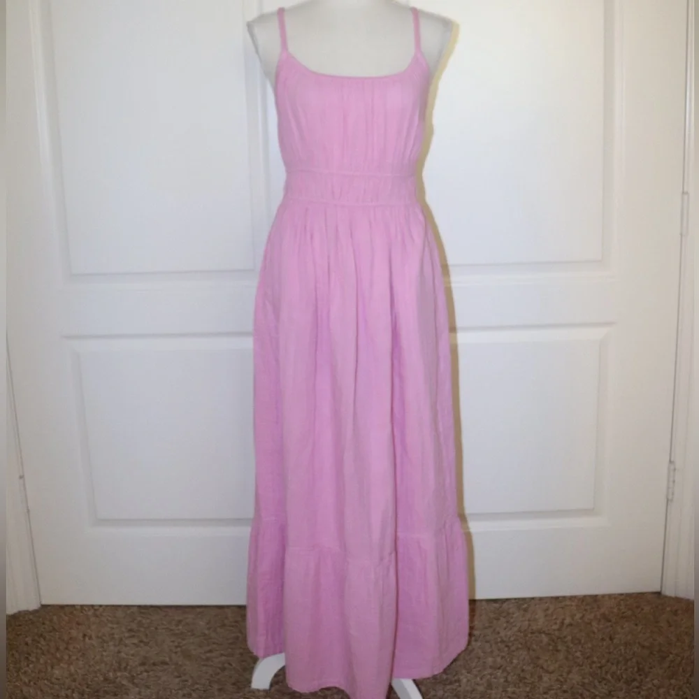 Pact Coastal Double Gauze Cami Maxi Dress in Lilac Pink Size XS - Picture 4 of 7